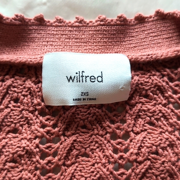 Wilfred Aritzia Blush Pink Knit Cardigan Oversize XXS XS - Picture 2 of 8